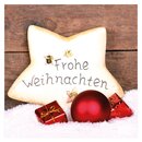 Geschenkkarte "Frohe Weihnachten" Stern