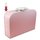 Kinderkoffer rosa mit kleinen weißen Punkten inkl. 1 Reflektorbärchen