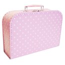 Kinderkoffer rosa mit weißen Punkten inkl. 1...