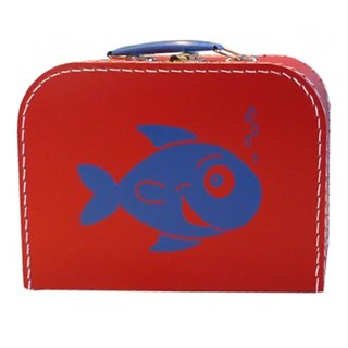 Kinderkoffer rot mit Fisch inkl. 1 Reflektorbärchen