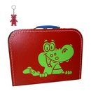 Kinderkoffer rot mit Krokodil inkl. 1 Reflektorbärchen