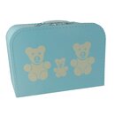 Kinderkoffer hellblau mit Teddys inkl. 1...