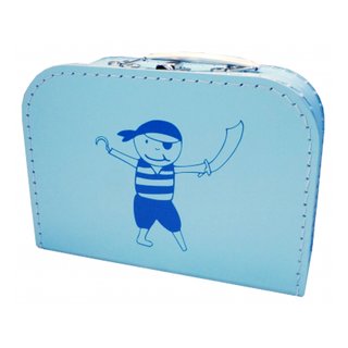 Kinderkoffer hellblau mit Pirat inkl. 1 Reflektorbärchen
