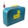 Kinderkoffer petrolblau mit Ente inkl. 1 Reflektorbärchen