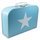Kinderkoffer hellblau mit Stern inkl. 1 Reflektorbärchen