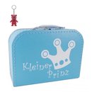 Kinderkoffer hellblau mit Krone "Kleiner Prinz" inkl. 1 Reflektorbärchen