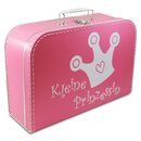 Kinderkoffer pink mit Krone "Kleine Prinzessin" inkl. 1 Reflektorbärchen