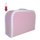 Kinderkoffer (mit Borde) rosa/weiß kariert inkl. 1 Reflektorbärchen