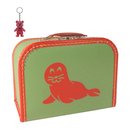 Kinderkoffer (mit Borde) grün mit Seehund Robbe inkl. 1...