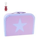 Kinderkoffer (mit Borde) rosa mit Stern inkl. 1...