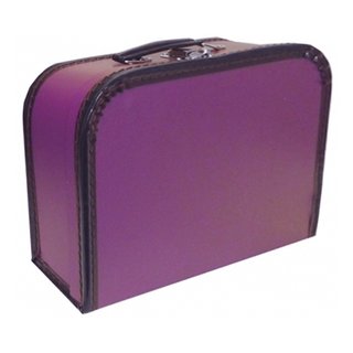 Kinderkoffer (mit Borde) violett inkl. 1 Reflektorbärchen