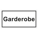 Hinweisschild "Garderobe" 3er Pack Folie selbstklebend