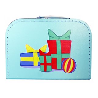 Kinderkoffer hellblau mit Geschenken inkl. 1 Reflektorbärchen