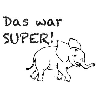 Belobigungsstempel Lehrer Holz Das war SUPER! Elefant, 34 x 24 mm