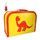 Kinderkoffer (mit Borde) gelb mit Dinosaurier inkl. 1 Reflektorbärchen