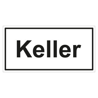 Türhinweisschild Keller 3er Pack Folie selbstklebend