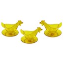 3er Set Eierbecher "Huhn" mit Glitzer