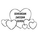 Motivstempel Holz "GEMEINSAM ZWEISAM GEHEN", 50...