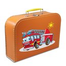Kinderkoffer orange mit Feuerwehr und Sonne