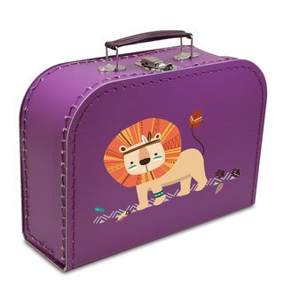 Kinderkoffer violett mit Löwe