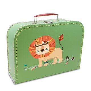 Kinderkoffer hellgrün mit Löwe