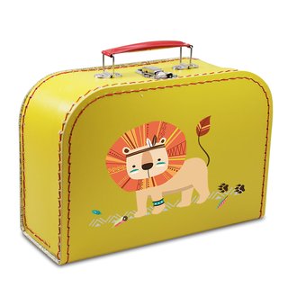 Kinderkoffer gelb mit Löwe