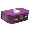 Kinderkoffer violett mit Katze