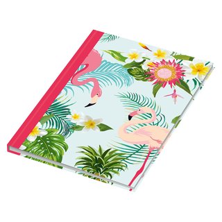 Notizbuch/Kladde Flamingo pink DIN A5 innen gepunktet
