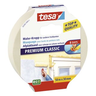 Tesa® Papier-Klebeband Maler-Krepp Classic, 50 m x 30 mm, beige