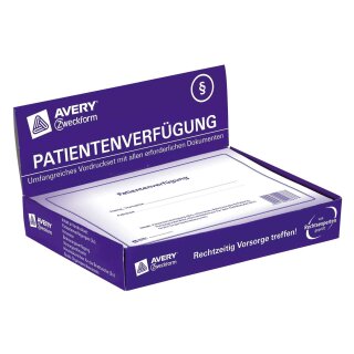 Avery Zweckform® 2837 Patientenverfügung, DIN A4, 1 Satz/10 Stück, weiß