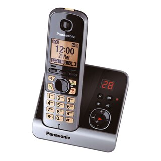 Panasonic Telefon KX-TG6721GB schnurlos titan/schwarz