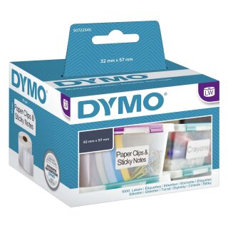Dymo® LabelWriter Etikettenrollen - Vielzwecketikett, 32 x 57 mm, weiß