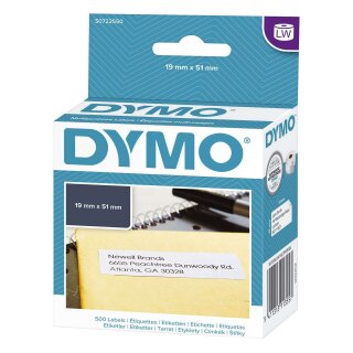 Dymo® LabelWriter Etikettenrollen - Vielzwecketikett, 19 x 51 mm, weiß