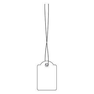 Herma 6933 Hängeetiketten - 18x28 mm, mit weißem Faden, 1000 Stück