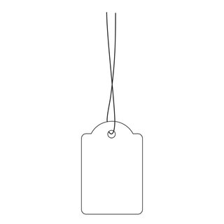 Herma 6925 Hängeetiketten - 25x38 mm, mit weißem Faden, 1000 Stück