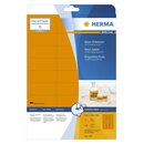 Herma 5141 Etiketten A4 neon-orange 63,5x29,6 mm Papier...
