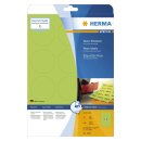 Herma 5155 Etiketten A4 neon-grün Ø 60 mm...