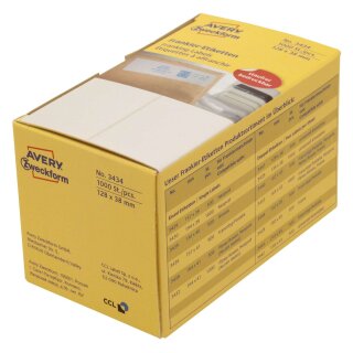 Avery Zweckform® 3434 Frankier-Etiketten - doppelt, 128 x 38 mm, 1.000 Stück