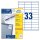 Avery Zweckform® 3421 Universal-Etiketten (A4, Papier matt, 3.300 Etiketten, 70 x 25,4 mm) 100 Blatt weiß