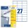Avery Zweckform® 3479 Universal-Etiketten (A4, Papier matt, 2.700 Etiketten, 70 x 32 mm) 100 Blatt weiß