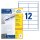 Avery Zweckform® 3659 Universal-Etiketten (A4, Papier matt, 1.200 Etiketten, 97 x 42,3 mm) 100 Blatt weiß