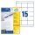 Avery Zweckform® 3669 Universal-Etiketten (A4, Papier matt, 1.500 Etiketten, 70 x 50,8 mm) 100 Blatt weiß