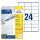 Avery Zweckform® 3490 Universal-Etiketten, 70 x 36 mm, Deutsche Post INTERNETMARKE, 30 Bogen/720 Etiketten, weiß
