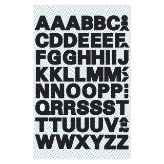 Avery Zweckform® 3780 Buchstaben Schrift Univers Medium 38pt schwarz Polyester selbstkl. 2Bg 104Etik.