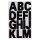 Avery Zweckform® 3784 Buchstaben Schrift Universal Bold 71pt schwarz Polyester selbstklebend 2Bg 26Etik.