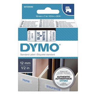 Dymo Schriftband D1, Kunststoff, laminiert, 7 m x 12 mm,...