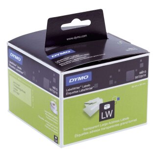Dymo® LabelWriter Etikettenrollen - Adressetikett, 36 x 89 mm, transparent