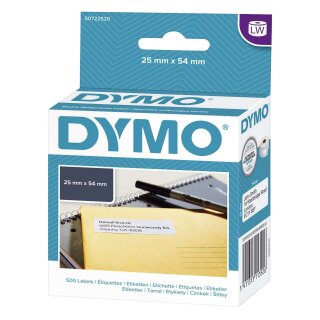 Dymo® LabelWriter Etikettenrollen - Rücksendeetikett, 25 x 54 mm, weiß