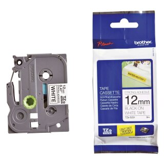 Brother® TZe-S231 Schriftbandkassette - laminiert, 12 mm x 8 m, schwarz auf weiß