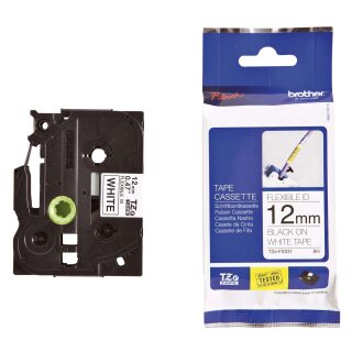 Brother® TZe-FX231 Schriftbandkassette - laminiert, 12 mm x 8 m, schwarz auf weiß